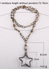 Boho Necklace, RH Antique Brass Silver Stone Glass